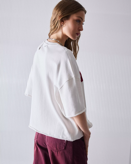 POLERA FOSTER CROP TEXTO