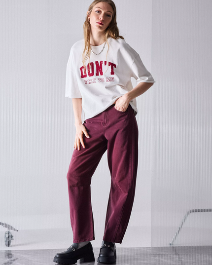 POLERA FOSTER CROP TEXTO