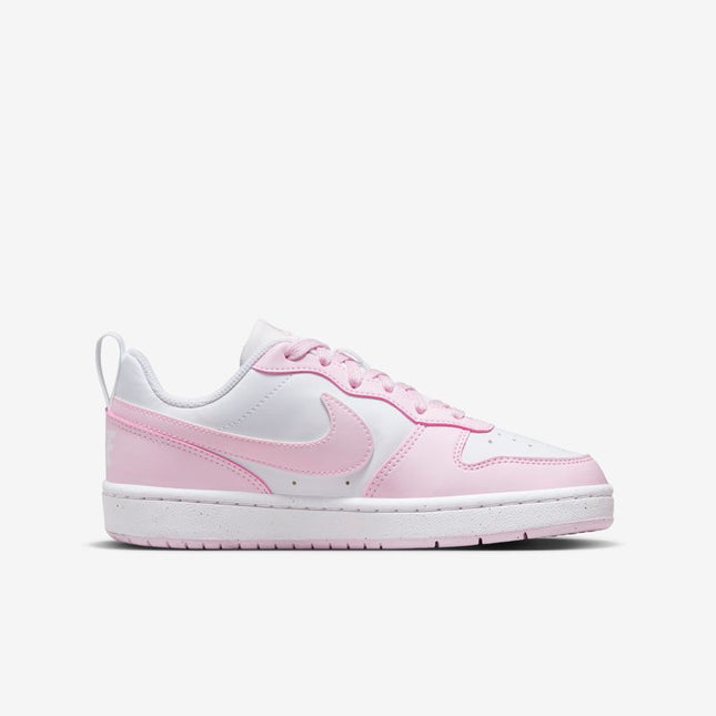 Zapatilla Nike Court Borough Low R en color blanco y rosado