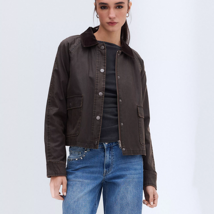 CHAQUETA FOSTER ENCERADA CROP - MAWI