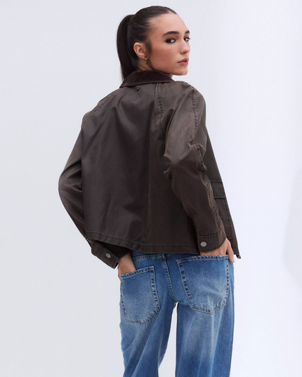 CHAQUETA FOSTER ENCERADA CROP