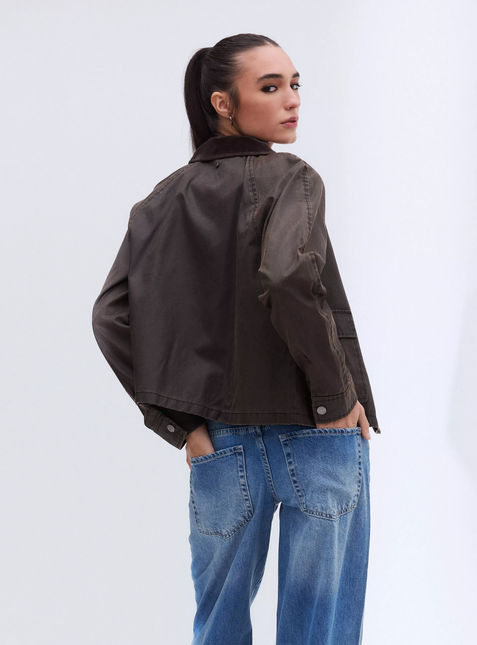 CHAQUETA FOSTER ENCERADA CROP