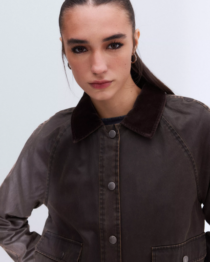 CHAQUETA FOSTER ENCERADA CROP