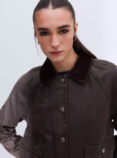 CHAQUETA FOSTER ENCERADA CROP