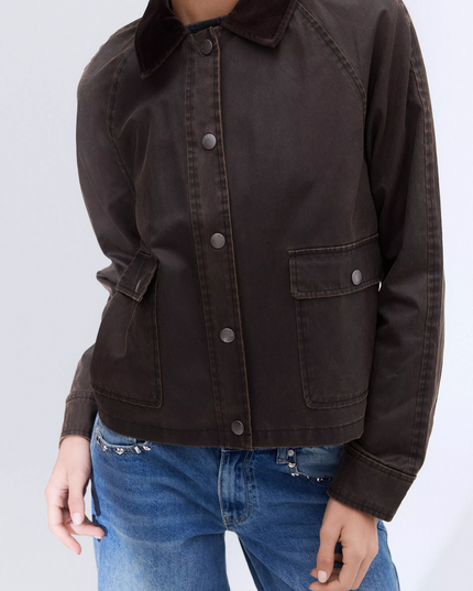CHAQUETA FOSTER ENCERADA CROP