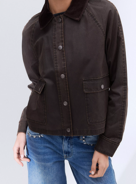 CHAQUETA FOSTER ENCERADA CROP