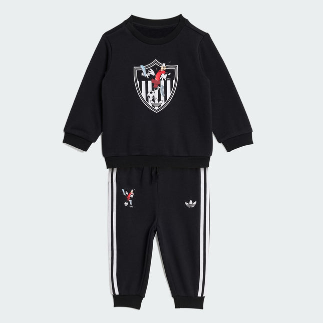 Traje de buzo Adidas Originals Crew Set en color negro.