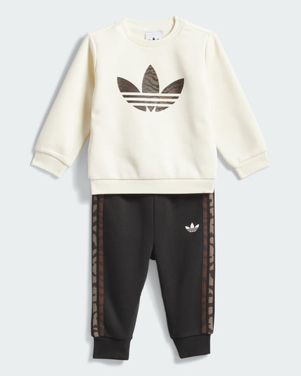 Traje de buzo Adidas Originals Crew Set en color blanco crema.