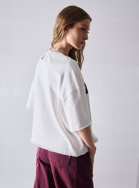 POLERA FOSTER CROP TEXTO