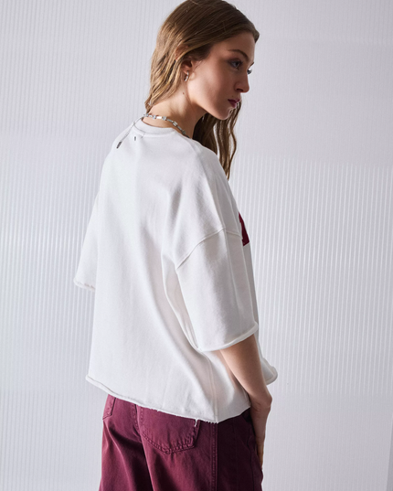 POLERA FOSTER CROP TEXTO