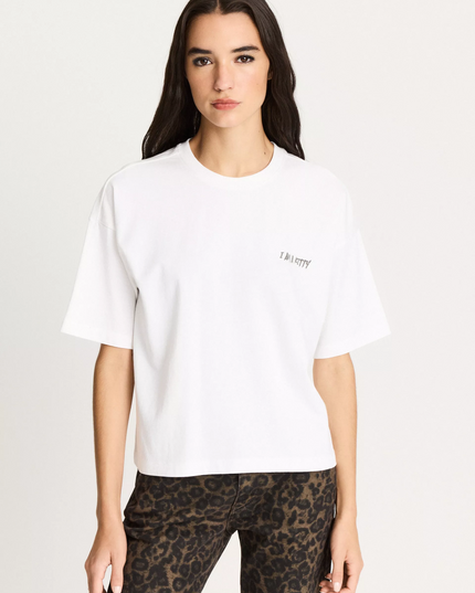 Polera Foster Polera Foster Mesa Boxy Oversize en color blanco