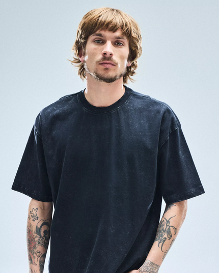 Polera FOSTER polera foster crop lavada en color negro