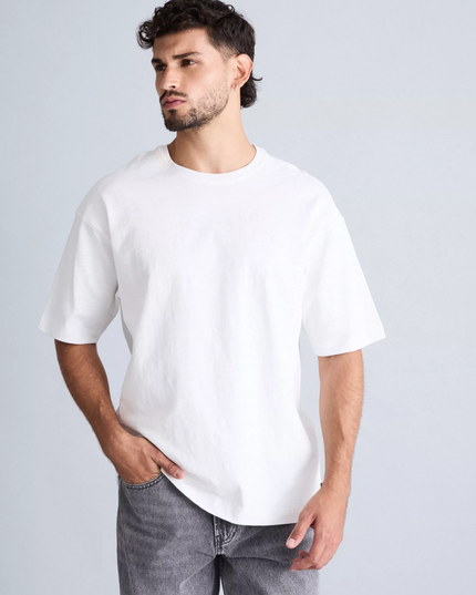 Polera FOSTER POLERA FOSTER OVERSIZE RELAJADA en color blanco