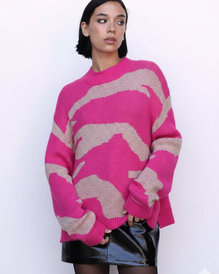 SWEATER FOSTER JACQUARD ANIMAL LUREX