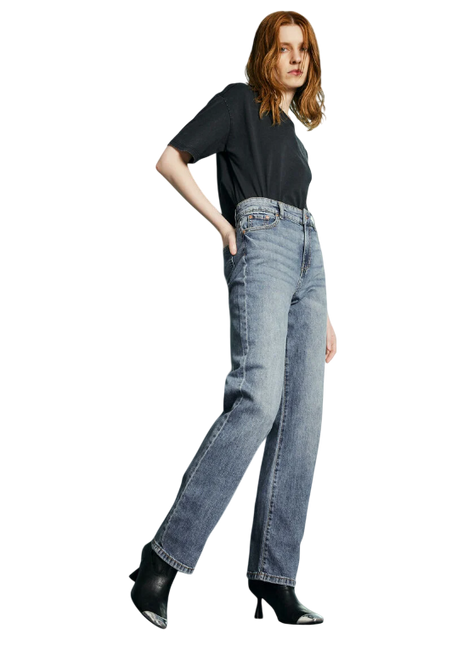 JEANS FOSTER STRAIGHT BASICO TIRO ALTO