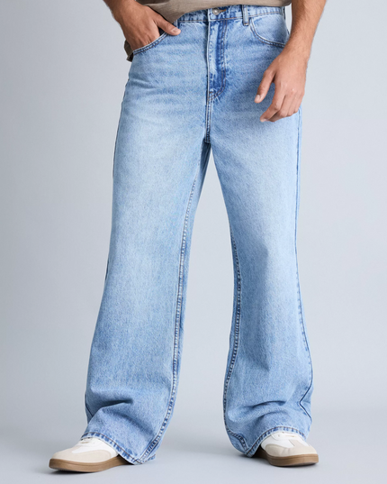 Prenda urbana Foster Jeans Foster Wide Leg en color azul medio