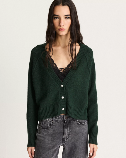 Prenda urbana Foster Chaleco Foster Botones Brillo en color verde