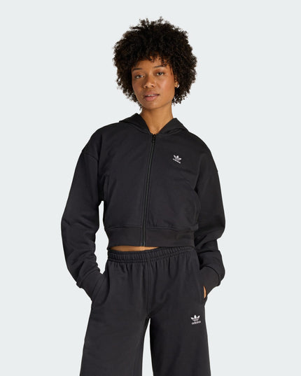 Polerón Adidas Originals Ess Ft Hd en color negro.
