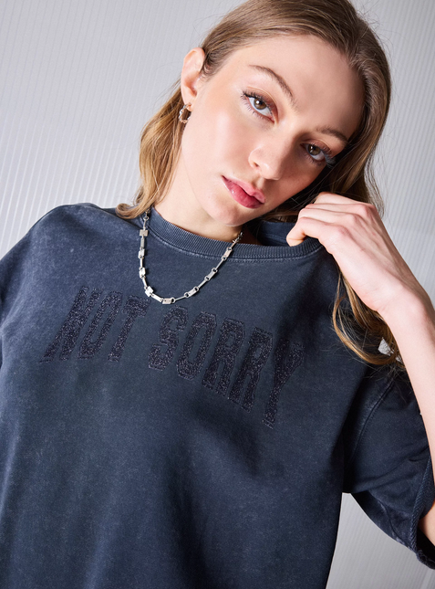 POLERA FOSTER CROP TEXTO - MAWI
