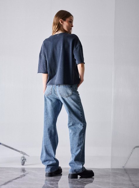 POLERA FOSTER CROP TEXTO - MAWI