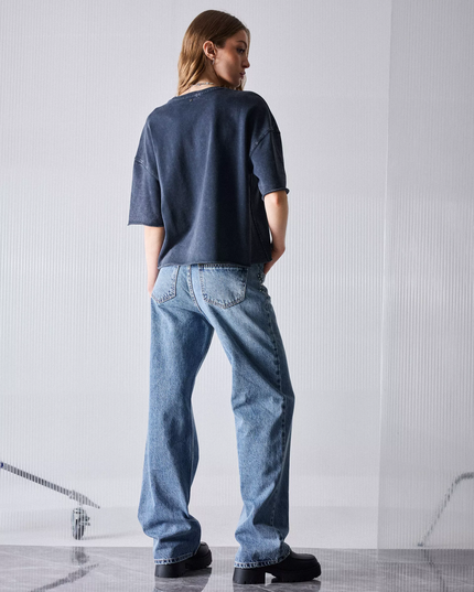 POLERA FOSTER CROP TEXTO