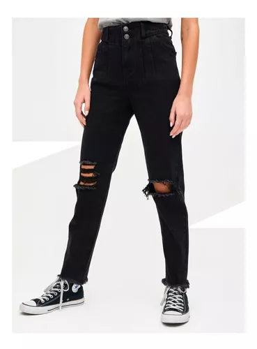 JEANS FOSTER WIDE LEG CON CORTES VINTAGE - MAWI