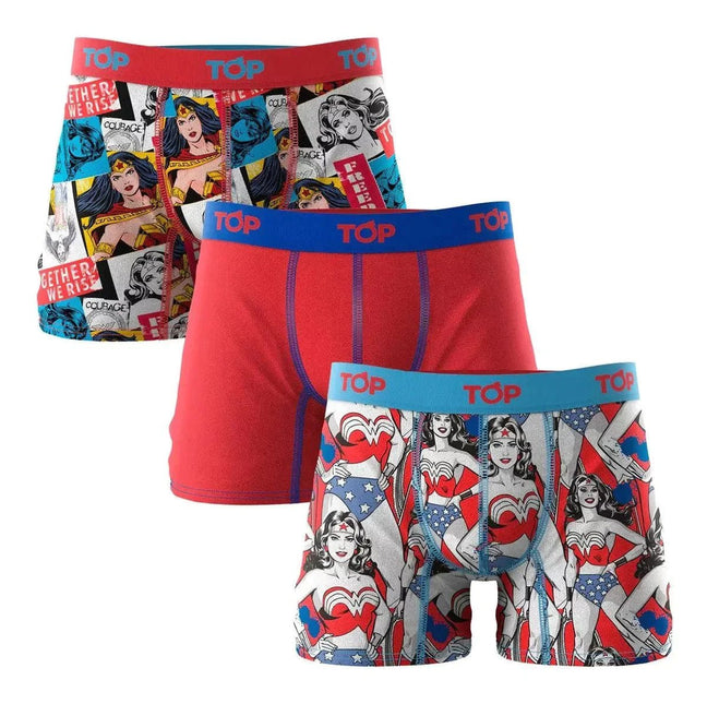 PACK 3 BOXER TOP ALGODÓN DC COMICS - BONZER