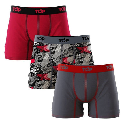 PACK 3 BOXER TOP ALGODÓN ESTAMPADO - BONZER
