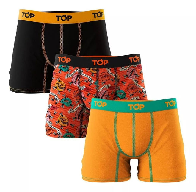 PACK 3 BOXER TOP ALGODÓN ESTAMPADO - BONZER